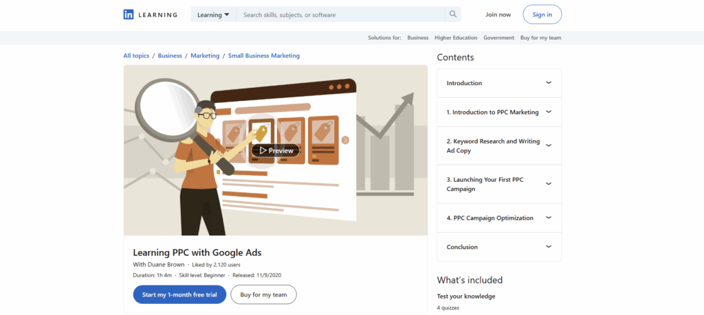 LinkedIn Learning PPC Training
