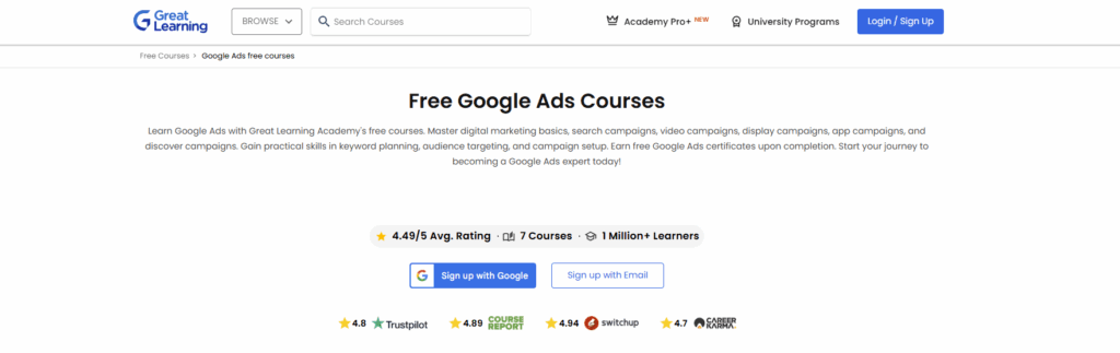 Great Learning Google Ads
