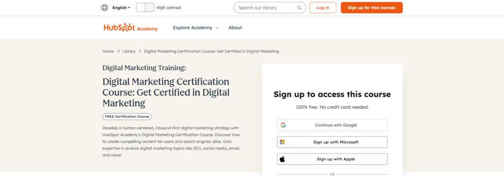 HubSpot Academy Digital Marketing