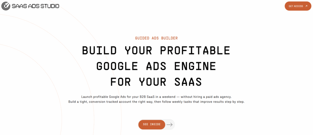 Google ads saas course - SaaS Ads Studio